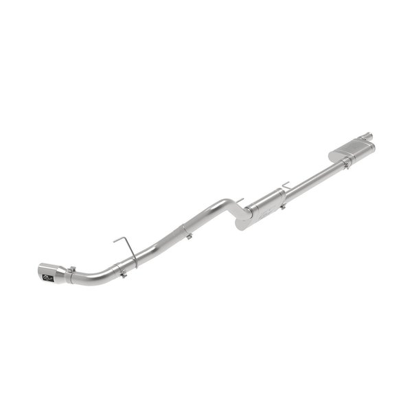 Afe Stainless Steel, With Muffler, 3 Inch Pipe Diameter, Single Exhaust With Single Exit, Rear Exit 49-48083-P